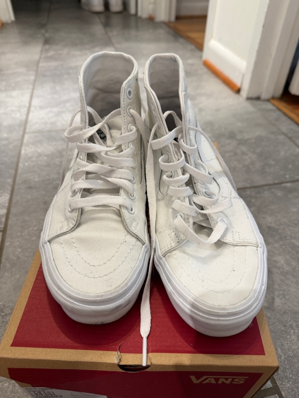 Vans White High-Top Canvas Shoes